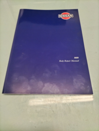 ''Body repair manual A33 '' Reparatie handboek Nissan Maxima A33 BR0E-0A33E0 Gebruikt.