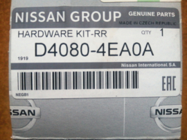 Hardware-kit remklauw achteras Nissan Qashqai J11 D4080-4EA0A Origineel.