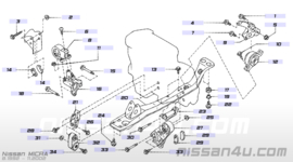 Motorsteunbalk onderzijde motorblok Nissan Micra K11 11240-41B00