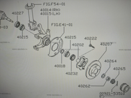 Collar, spindle MA10 Nissan Micra K10 40270-01B14 (7.235) Original.