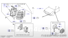 Stadslicht Nissan Cherry N12. Rechtsvoor. 26170-08M61