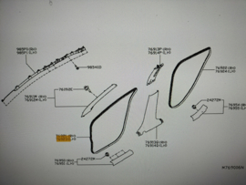 Welt-body side, front left-hand Nissan Micra K14 76922-5FA2B (body side) Used part.