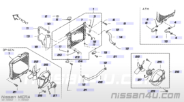 Hose-radiator, upper Nissan Micra K10 21501-03B60 Used part.