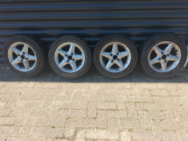 14 inch aluminium velgen met band 175/65R14 Nissan 40300-51C26 B13/ N14/ Y10 (20250520) Gebruikt.