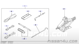 Wrench-wheel nut Nissan 99545-50Y00 A32/ B13/ J30/ N14/ N15/ S13/ S14/ W10/ Y10 Used part. Version 1.
