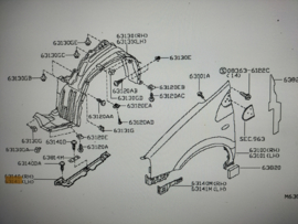 Bracket-front fender, left-hand Nissan Almera Tino V10 63143-BU405 Original.