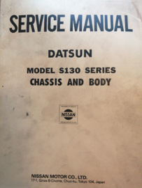 Service manual '' Model S130 series Chassis and Body '' Datsun 280ZX SM3E-S13SE0