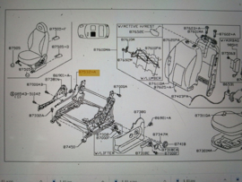 Bedieningskabel stoelverstelling bestuurdersstoel Nissan Micra K12 87582-AX300