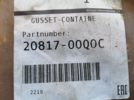 Gusset-container K9K Nissan 20817-00Q0C C13/ F15/ J10 (208199182R) Original.
