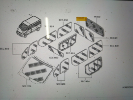 Ruit achterdeur rechts Nissan Primastar X83 90312-00QAD
