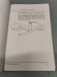 Cursusboek ''Audio en alarm'' Nissan Belgium training centrum. 20260419/2