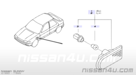 Zijknipperlicht links Nissan Sunny N14 26165-50C00