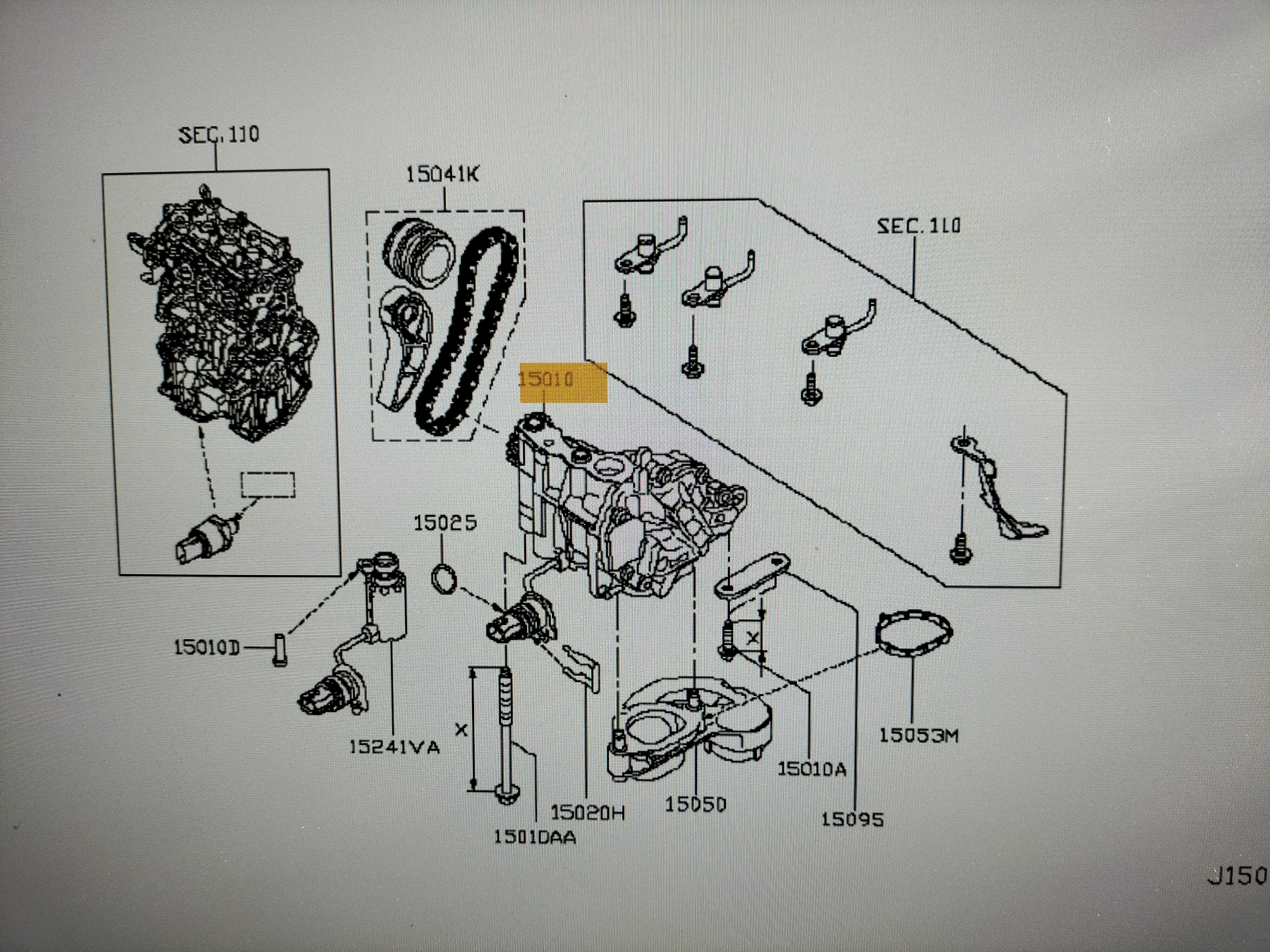 Oliepomp HR09DET Nissan Micra K14 15010-00Q2L (16010-00Q2L) (15010-9221R) Gebruikt.