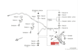 Extension compl-knuckle arm + Knuckle assembly, left-hand Nissan Micra K11 54501-4F105 + 40015-50B01 Used part.