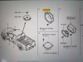 Speaker achterportier Nissan 28156-3X30A D40/ R51