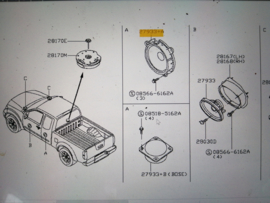 Speaker unit rear door Nissan 28156-3X30A D40/ R51