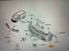 Voorbumper Nissan Primastar X83 62022-00QAF Origineel, lichte schade.