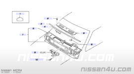 Grille-cowl top Nissan Micra K10 66812-01B00 Used part.
