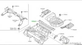 Extension-rear floor, rear Nissan Primera P12 74517-AV730 Used part.