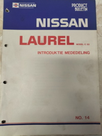 Product bulletin volume 14 '' Nissan Laurel C32 '' Introduktie mededeling. Gebruikt.