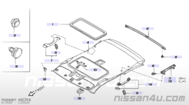 Dakraamrubber Nissan Micra K11 73967-6F602