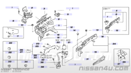 Spatscherm rechtsvoor Nissan Terrano2 R20 64836-1F900