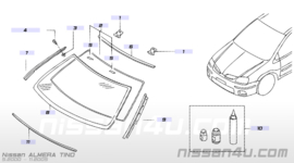 Zijafscherming voorruit rechts Nissan Almera Tino V10 72762-BU400