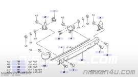 Achterbumper Nissan Cherry N10 85022-M7760 Origineel.