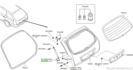 Bracket-back door stay, left-hand Nissan K12/ P12 90459-AV700 Ued part.