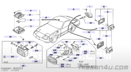 Voetverlichting Nissan 300ZX Z31 26420-01P00 Gebruikt.