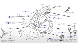 Achterkleprubber Nissan Primera P11 sedan 84830-2F000