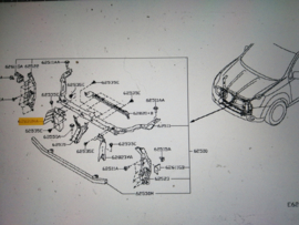 Air guide-front, right-hand R9M Nissan Qashqai J10 62822-BB50A Original