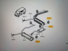 Mounting assy-exhaust, rubber Nissan 20610-00Q0B Original. (93865793) (206517872R)