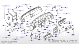 Montageframe dashboard Nissan Bluebird T12/ T72 67870-D4500 Gebruikt.