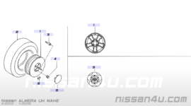 Naafdop Nissan 40315-BM504 N16/ P11/ WP11 Origineel