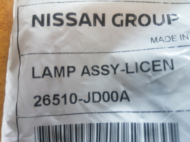 Lamp licence plate Nissan 26510-JD00A J10/ T31 Original.