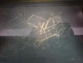 Moulding set-body side left-hand Datsun Bluebird 810 sedan 63851-U7425 Original. Incomplete.