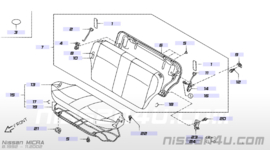 Achterbankzitting Nissan Micra K11 88300-5F600