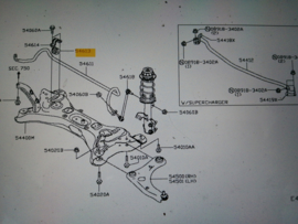 Stabilisatorstangrubber vooras Nissan Note E12 54613-3BA0B