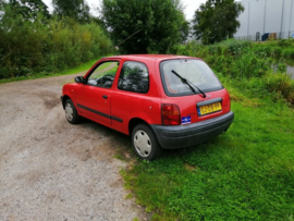 Nissan Micra K11 CG10DE rood 1993, Nieuw binnen sinds 7-10-2023