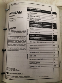 Service manual '' model P11 series '' Volume 1 + 2 + 3 SM8E-P11SE0E Nissan Primera Wagon WP11 pre-Facelift
