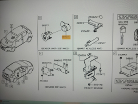 Parkeersensor achterbumper Nissan Micra K14 28438-5FA5B Gebruikt.