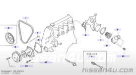 Waterpomppoelie Nissan 21051-01M02 B11/ M10/ N10/ N12 Origineel.
