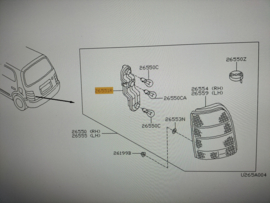 Back cover lamp rear combination Nissan Micra K11 26551-5F000 Original.