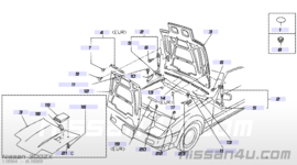 Stay hood Nissan 300ZX Z31 65430-01P00 New.