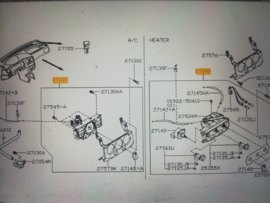 Control unit Nissan Primera P11/WP11 27510-9F601 Used part.