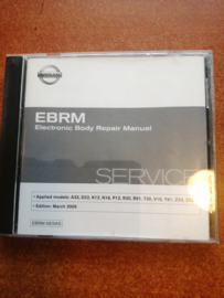 Electronic Body Repair Manual '' Model A33/ D22 / K12/ N16/ P12/ R20/ R51/ T30/ V10/ Y61/ Z33/ Z50 Used part