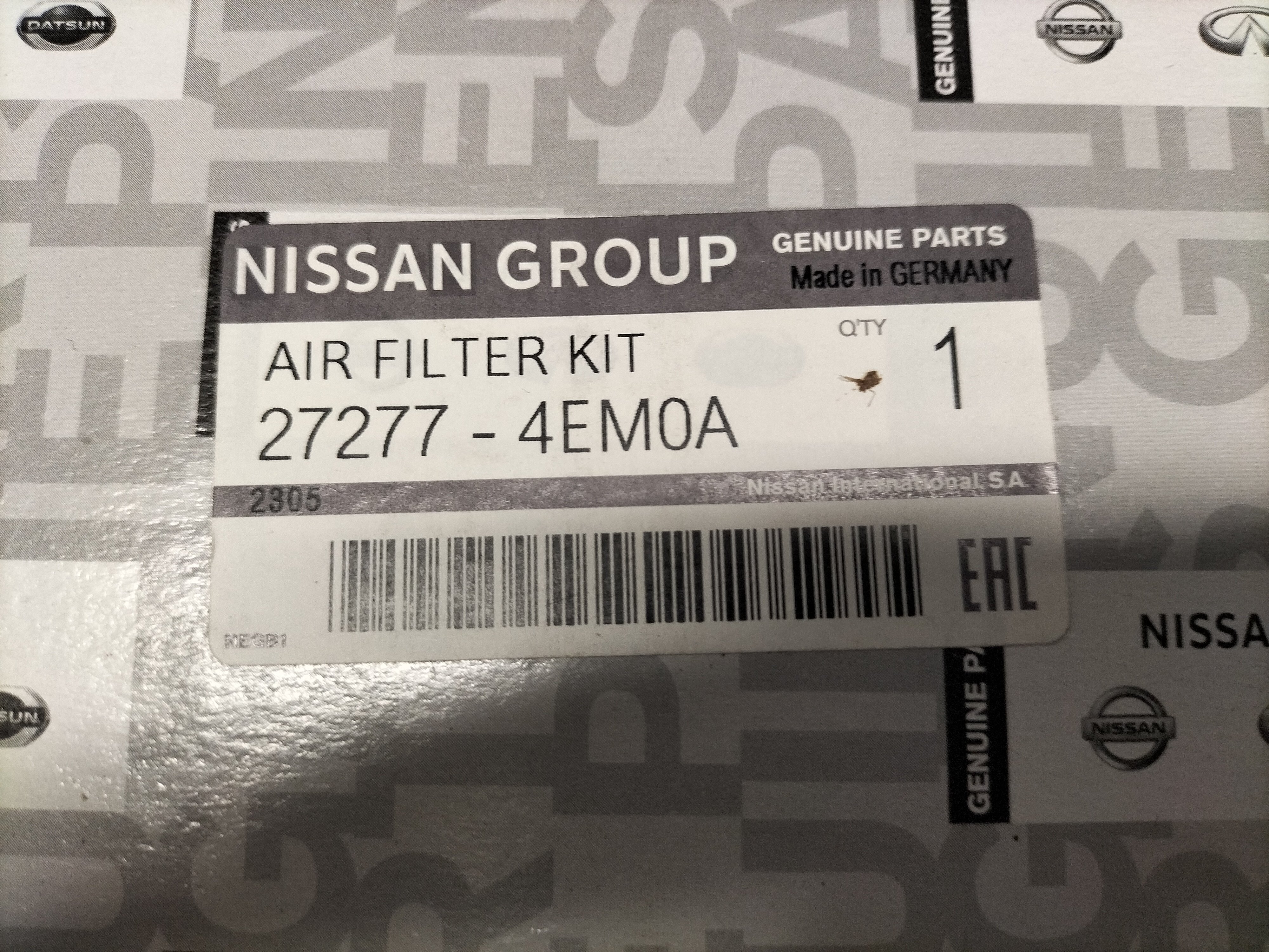 Interieurfilter Nissan 27277-4EM0A Origineel
