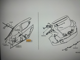kabelboom achterportier rechts Nissan Micra K14 24126-5FA0A (24125-5FA0B) Gebruikt.