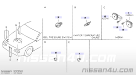 Claxon hoge-toon Nissan 100NX B13 25610-V7700 Gebruikt.